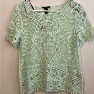 Mint Forever 21 Blouse